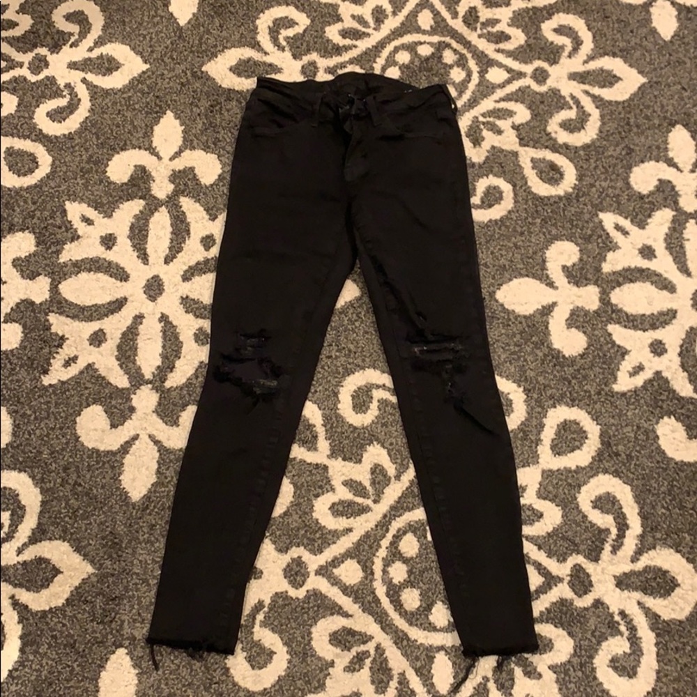American Eagle Black Ripped Jeans